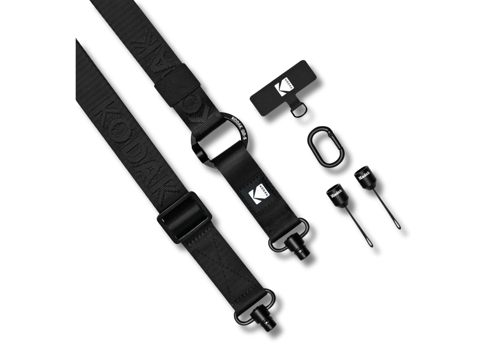 Kodak Multi-Purpose Camera Strap - Black - Side Flat Lay