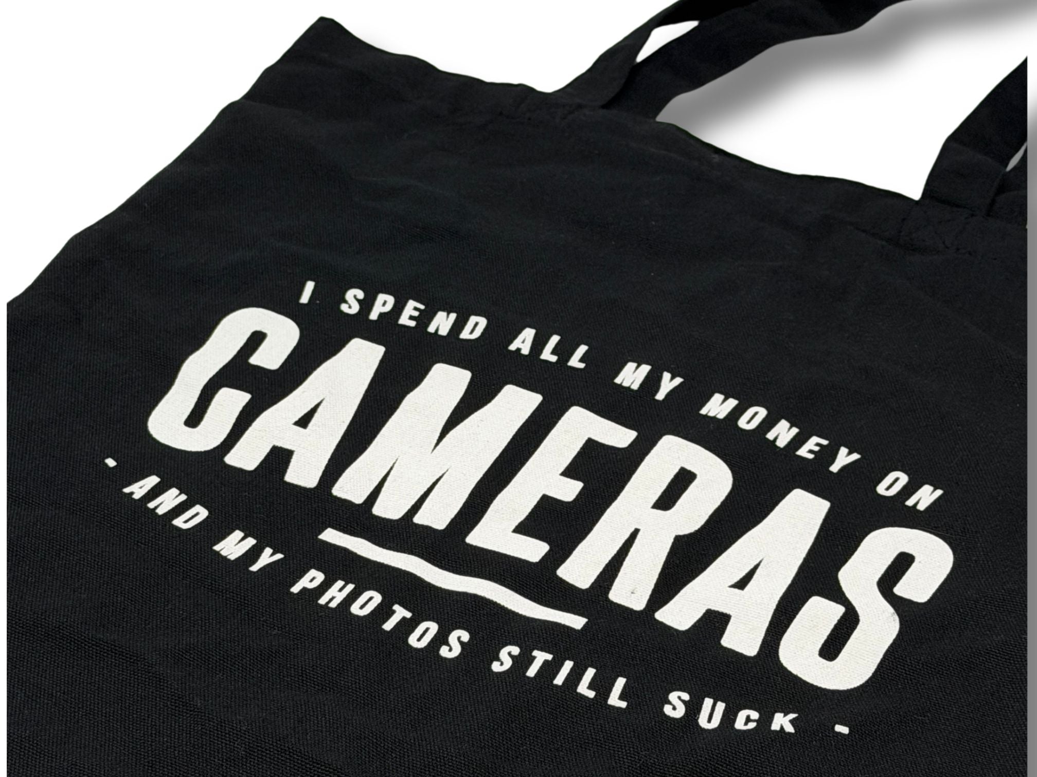 Camera Canvas Tote Bag - Black