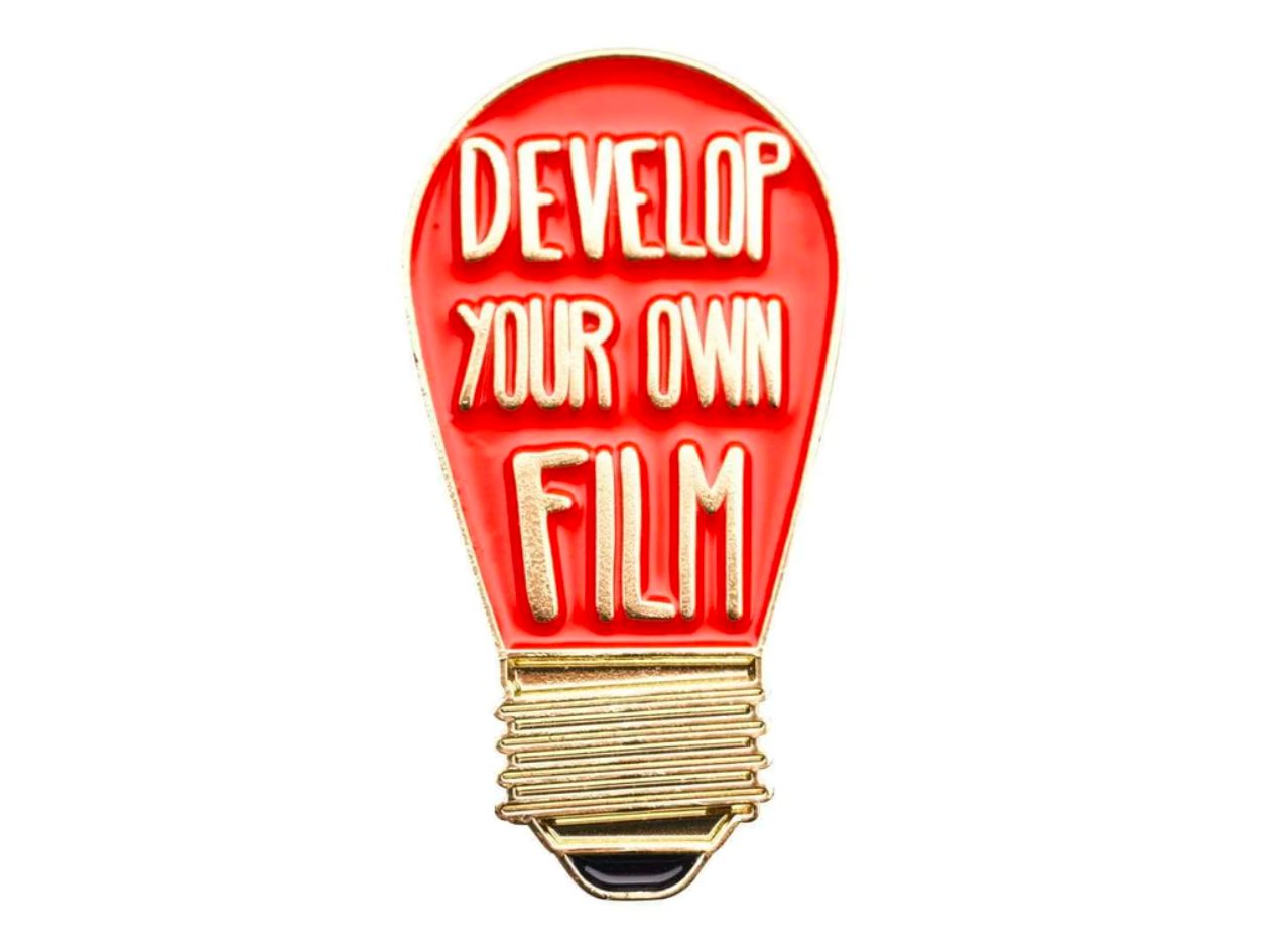 Official Exclusive - Develop Your Own Film Darkroom Red Bulb - Enamel Pin
