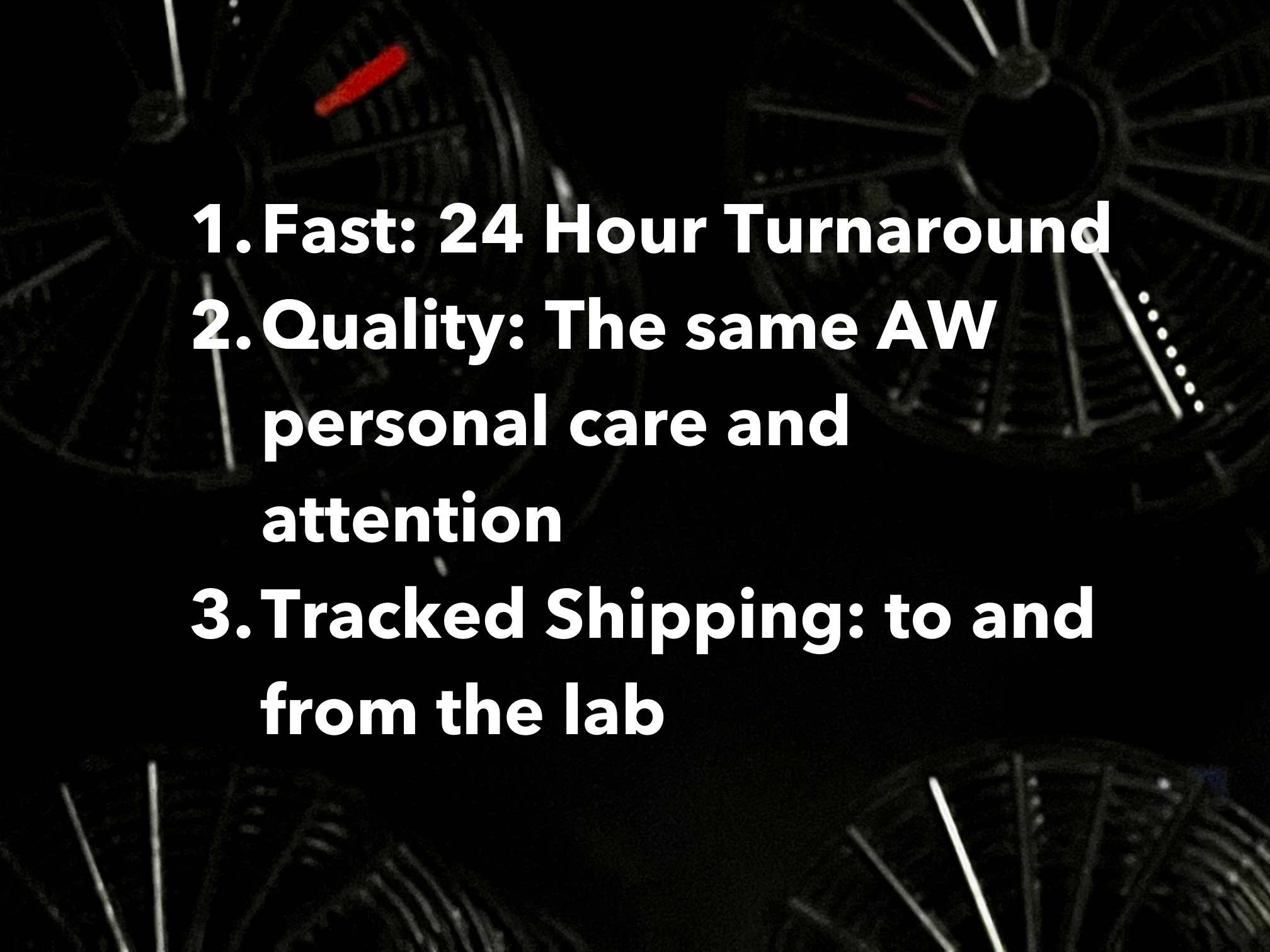 EXPRESS Colour Film Development - Fast: 24 Hour Turnaround Quality: The same AW personal care and attention Tracked Shipping: to and from the lab