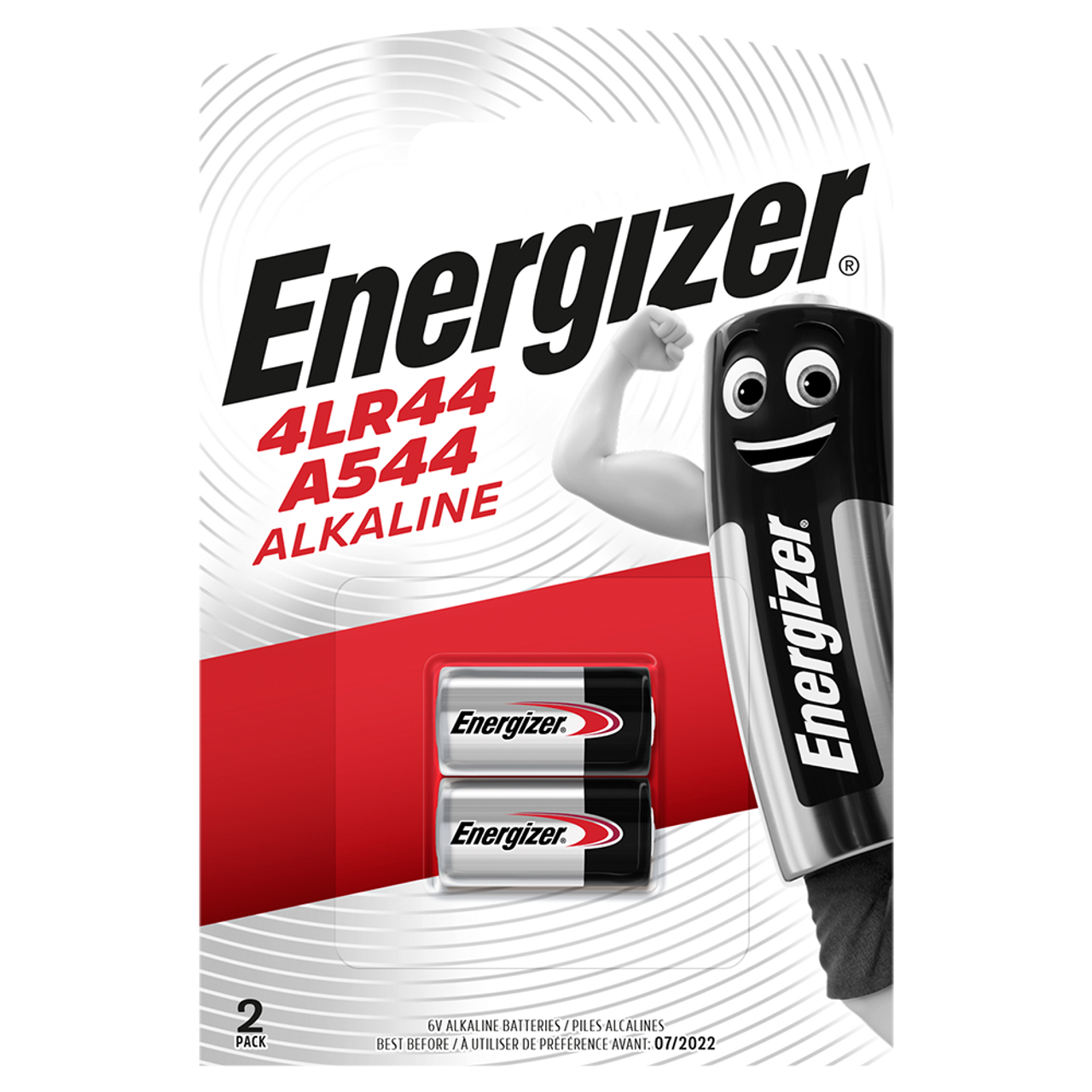 Energizer 4LR44 6V Alkaline Batteries - 2 Pack