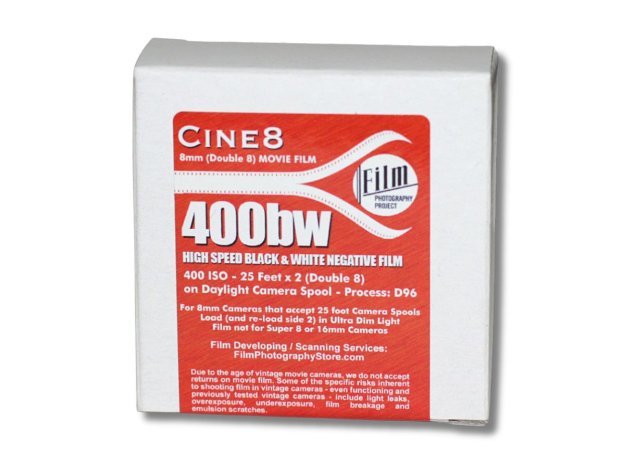 FPP Cine8 400BW - Double 8mm Movie Film - 25ft - Analogue Wonderland