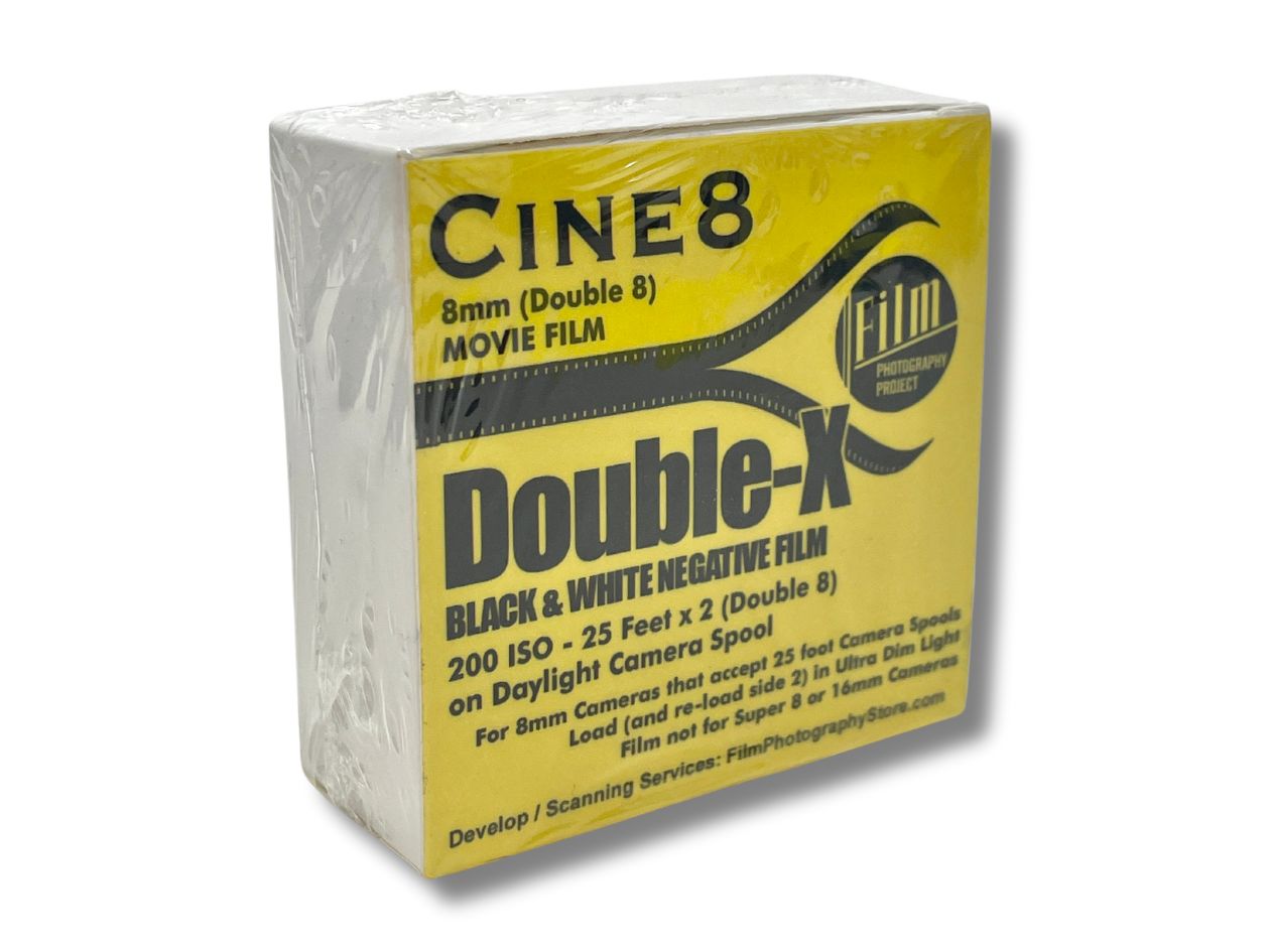FPP Cine8 Double X - 8mm Movie Film - 25ft - Side View