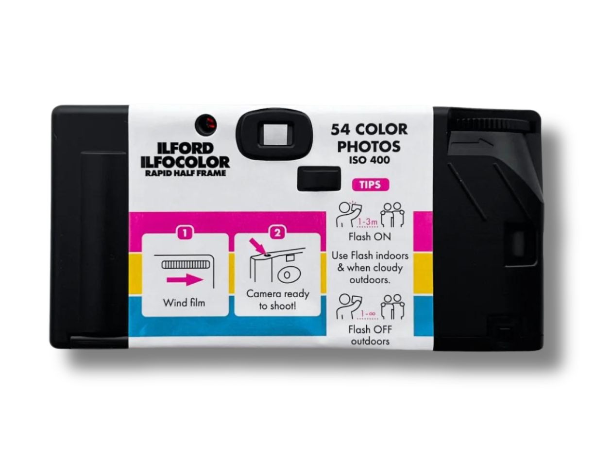 Ilford IlfoColor Rapid Half Frame - Disposable Camera - Back View