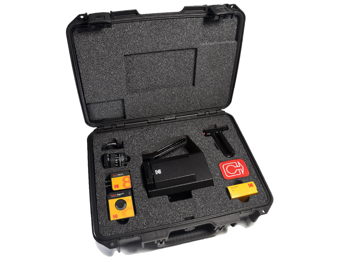 KODAK Super 8 Camera Pelican Case and camera accessories together
