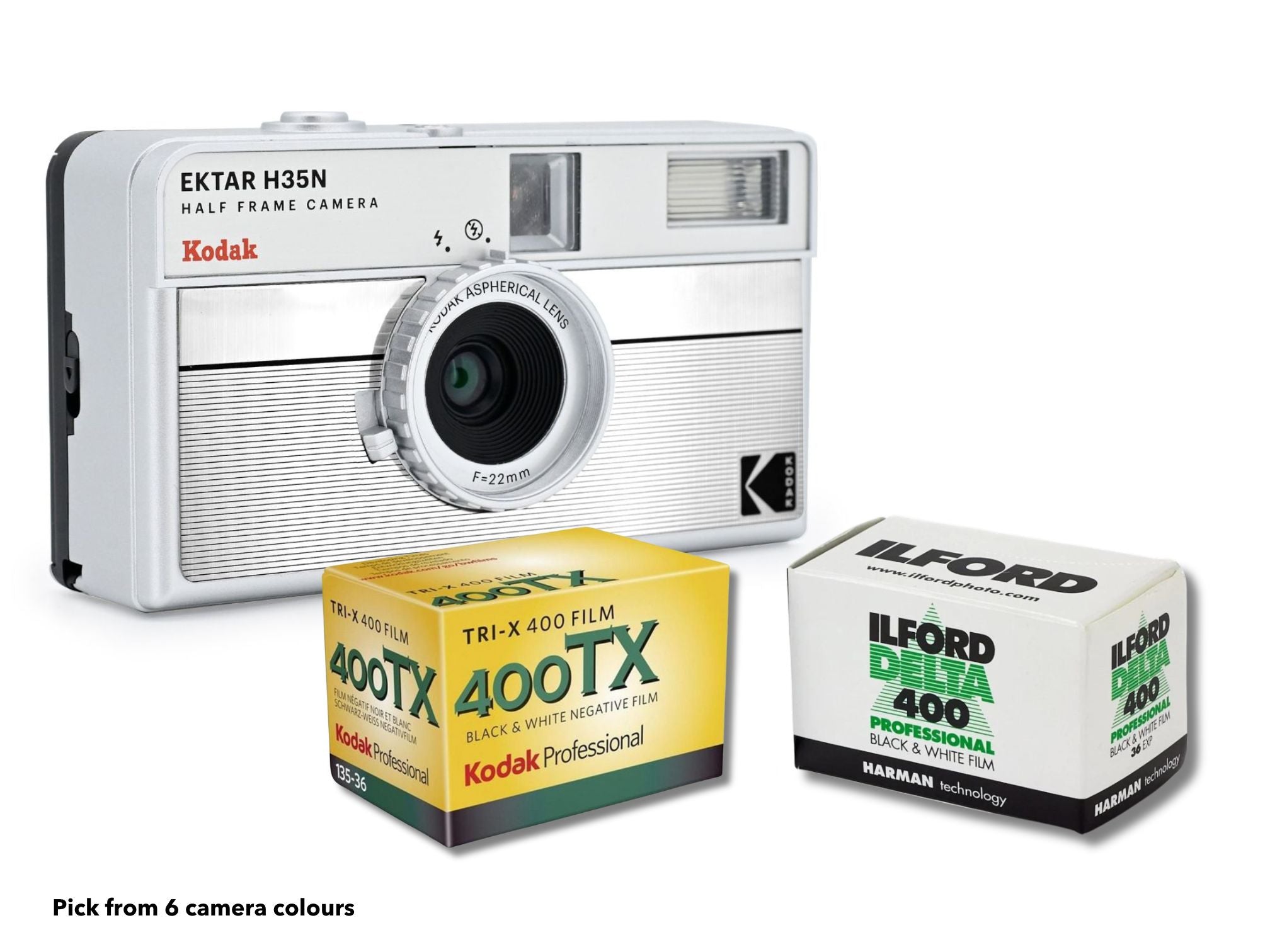 Kodak Half-Frame Camera with B&W Film Bundle