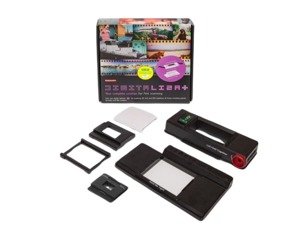 Lomography DigitaLIZA+ Scanning Kit - 35mm & 120 Film Scanning Mask - Full Kit Flatlay