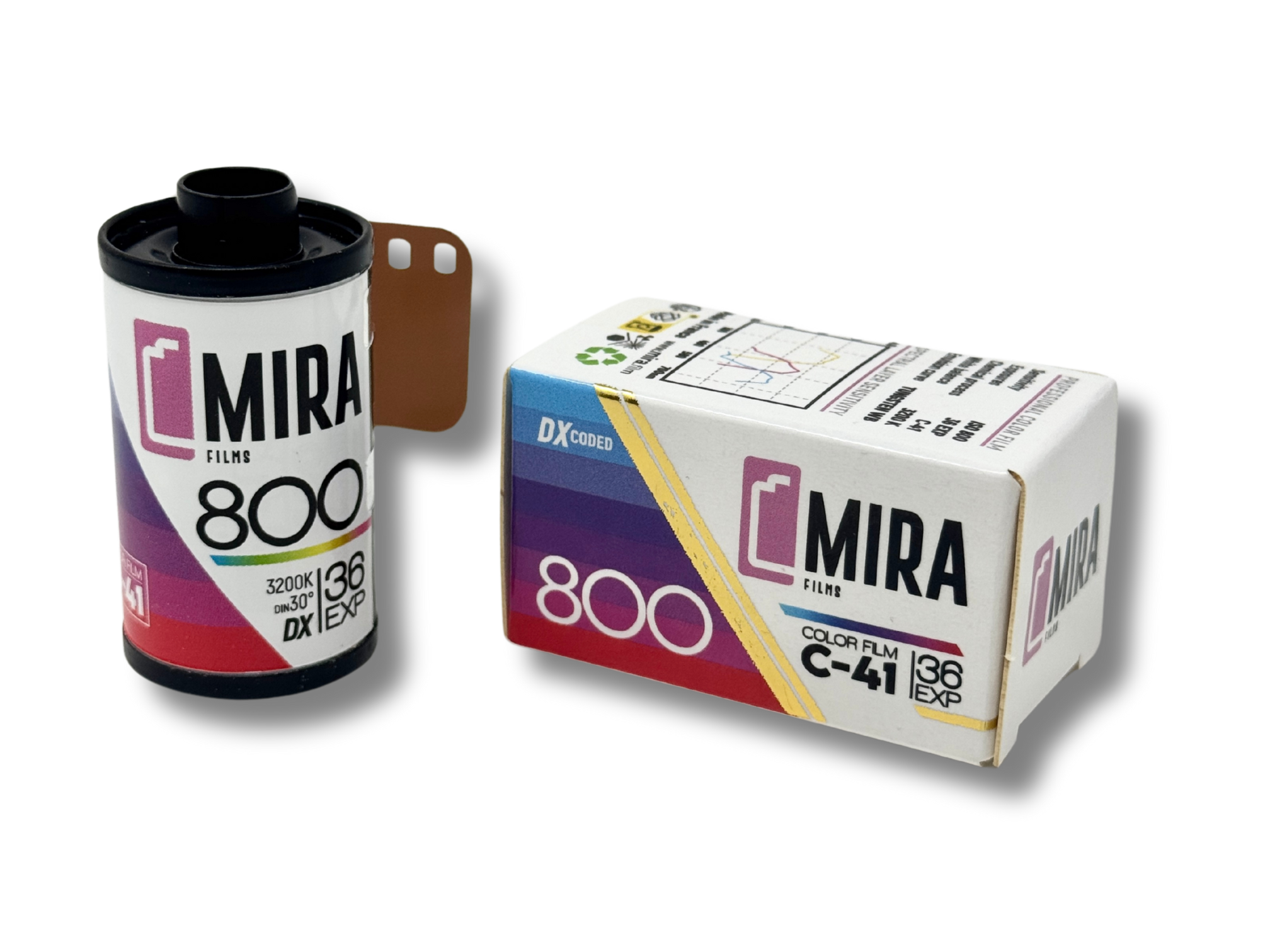 Mira 800 35mm Film - cassette & box