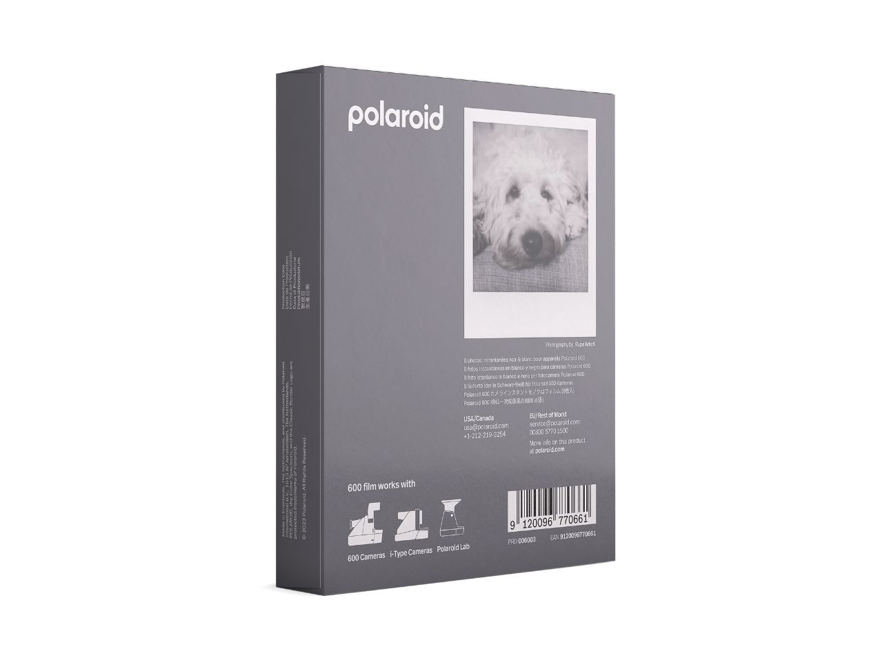 Polaroid 600 Film - Black & White - Back of Box