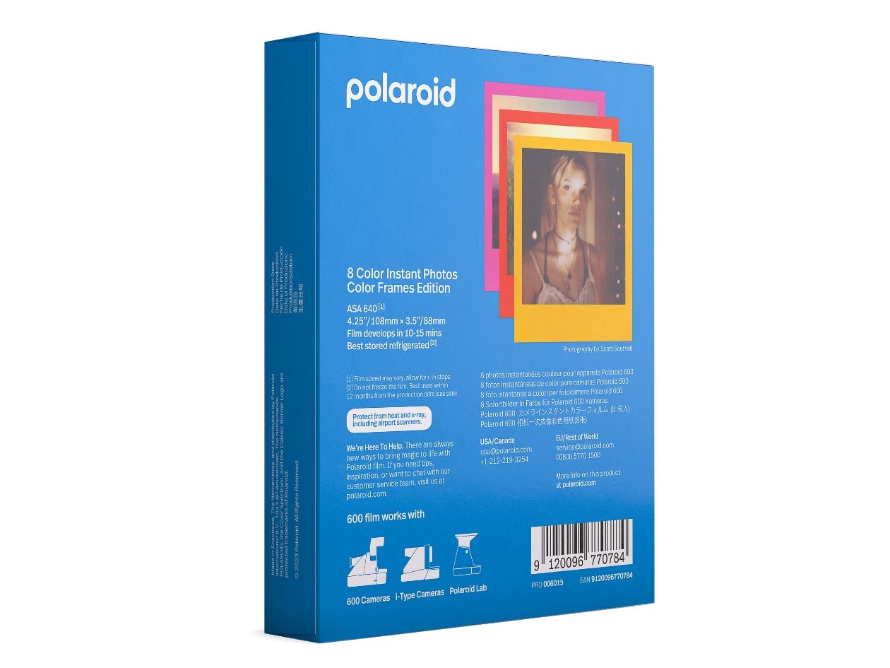 Polaroid 600 Film - Colour Frames - Box Back View
