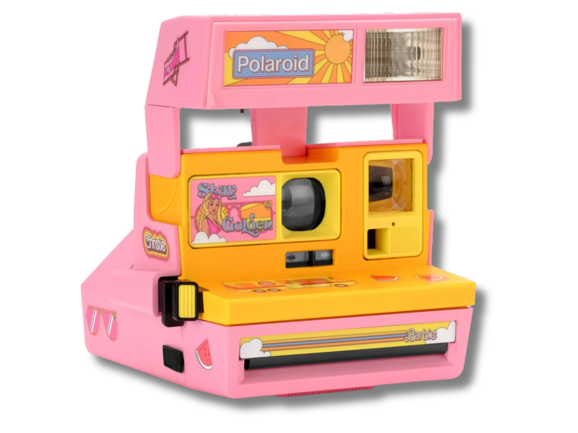 Polaroid 600 Malibu Barbie Instant Camera - Refurbished Vintage Camera - front product shot