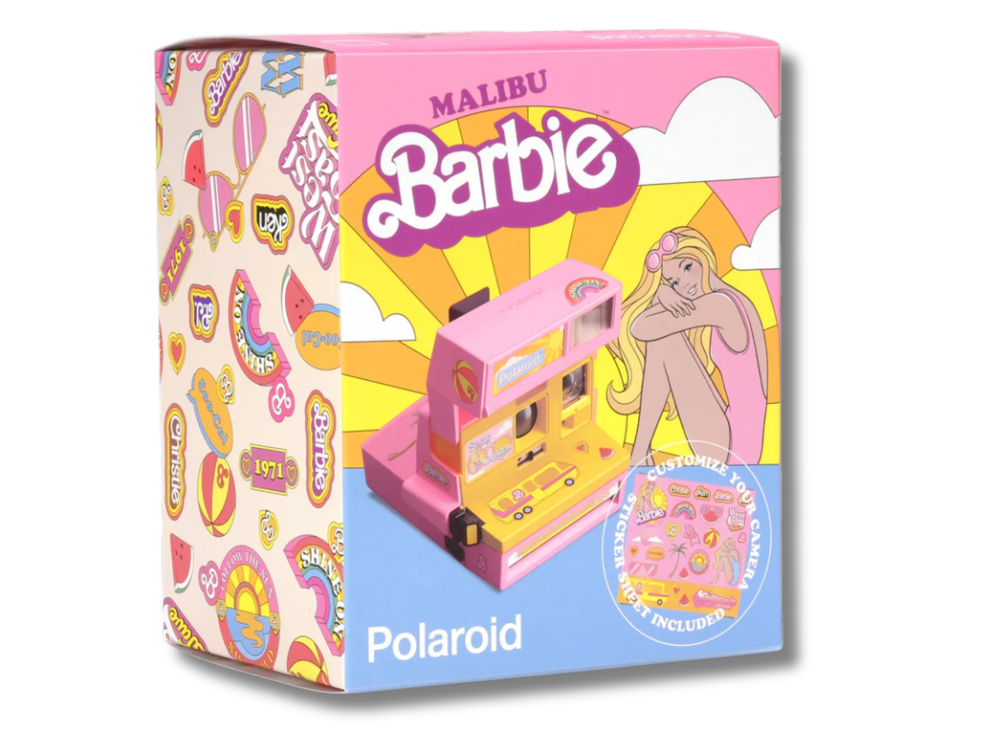 Polaroid 600 Malibu Barbie Instant Camera - Refurbished Vintage Camera - boxed