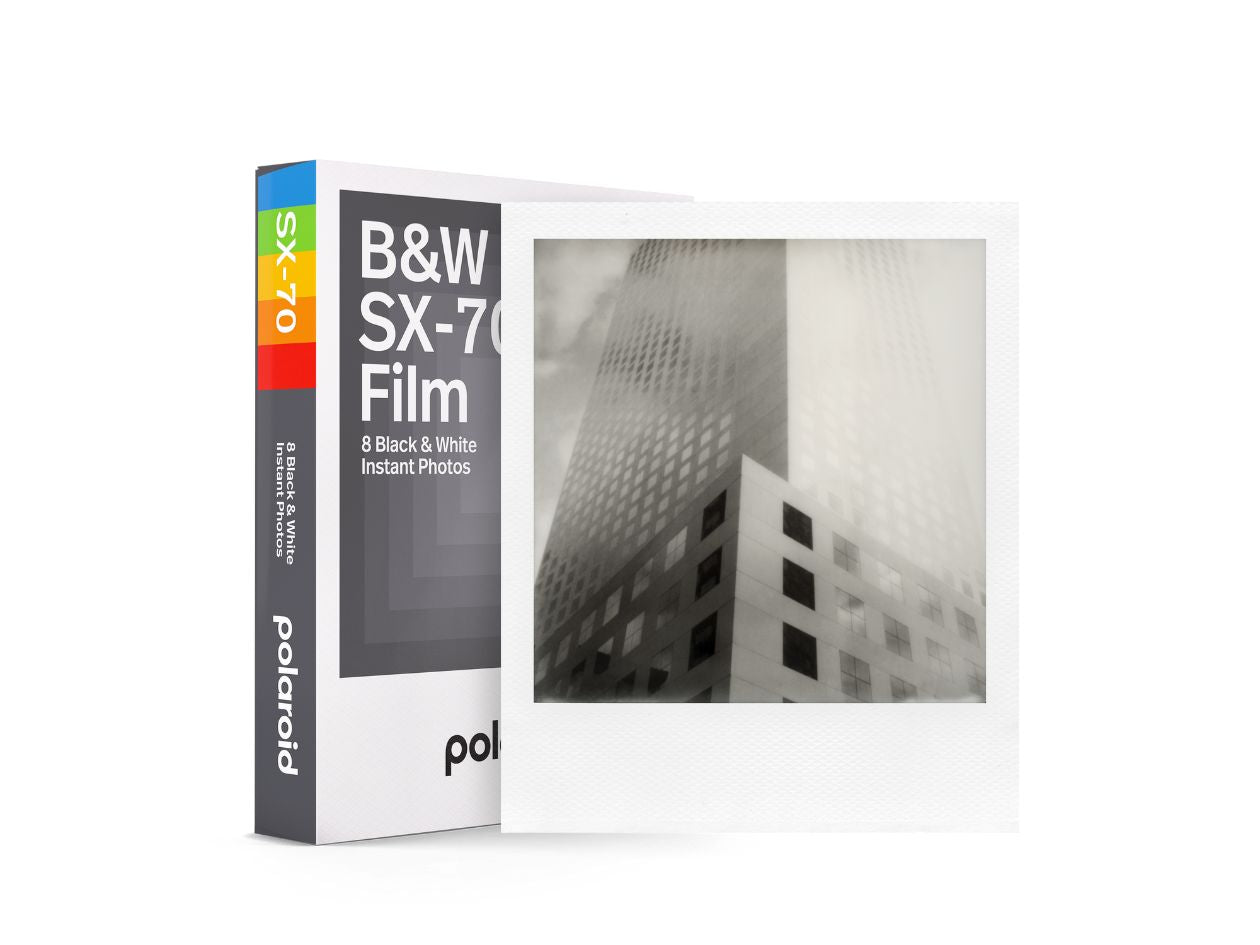 Polaroid SX-70 Film - Black & White - Front of Box & Film