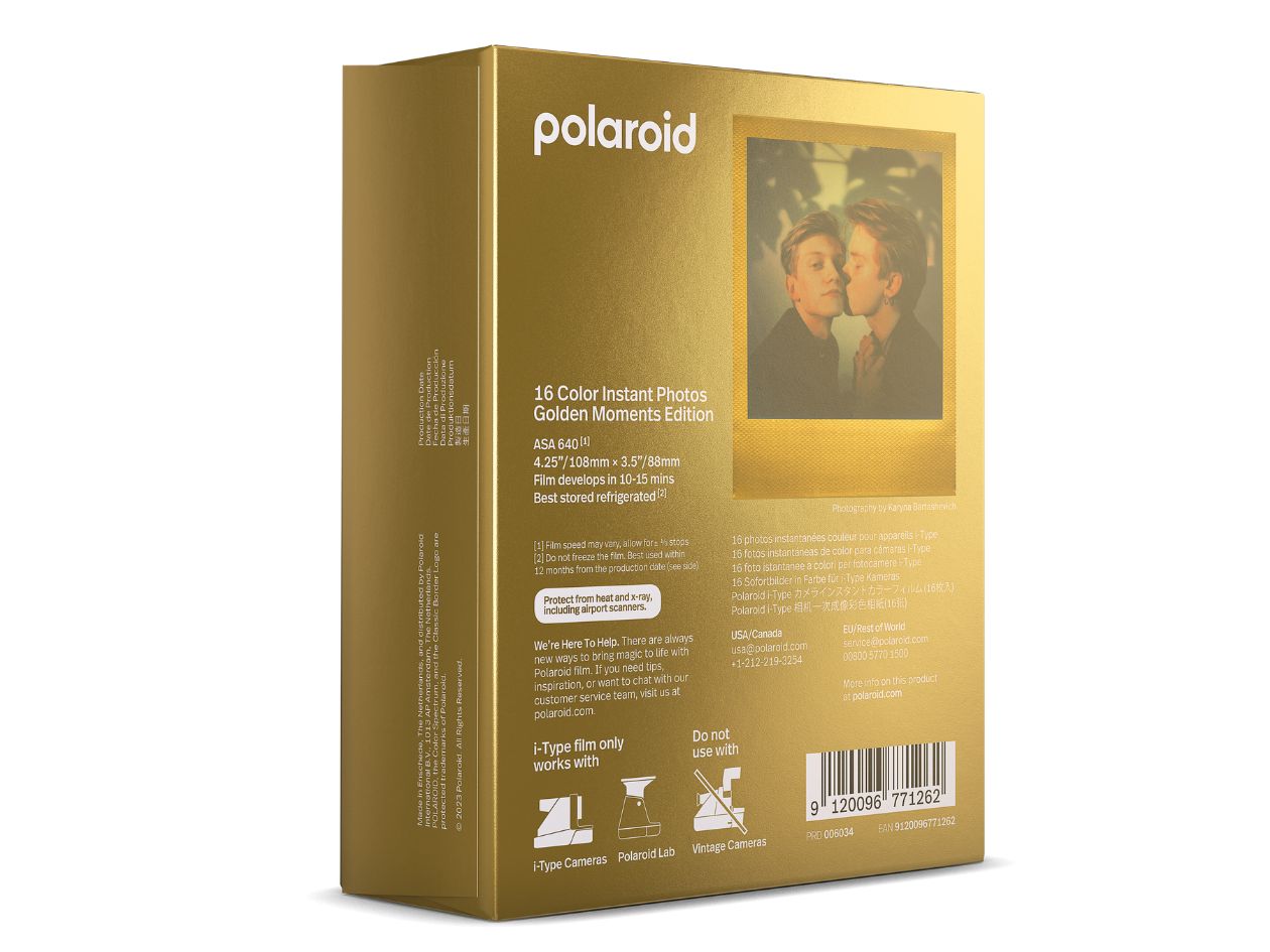 Polaroid iType Film - Golden Moments Edition - Back of Box