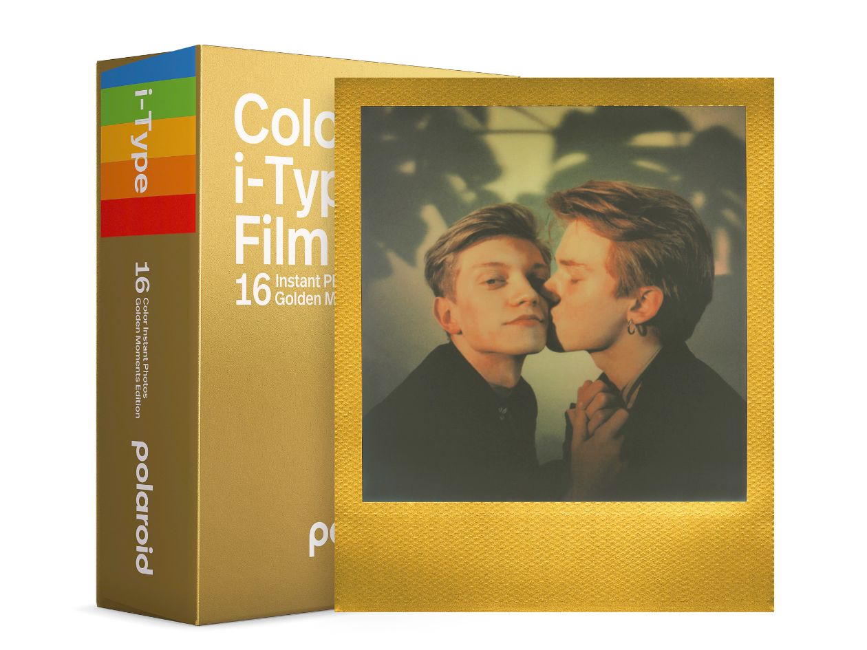Polaroid iType Film - Golden Moments Edition - Front of Box & Film