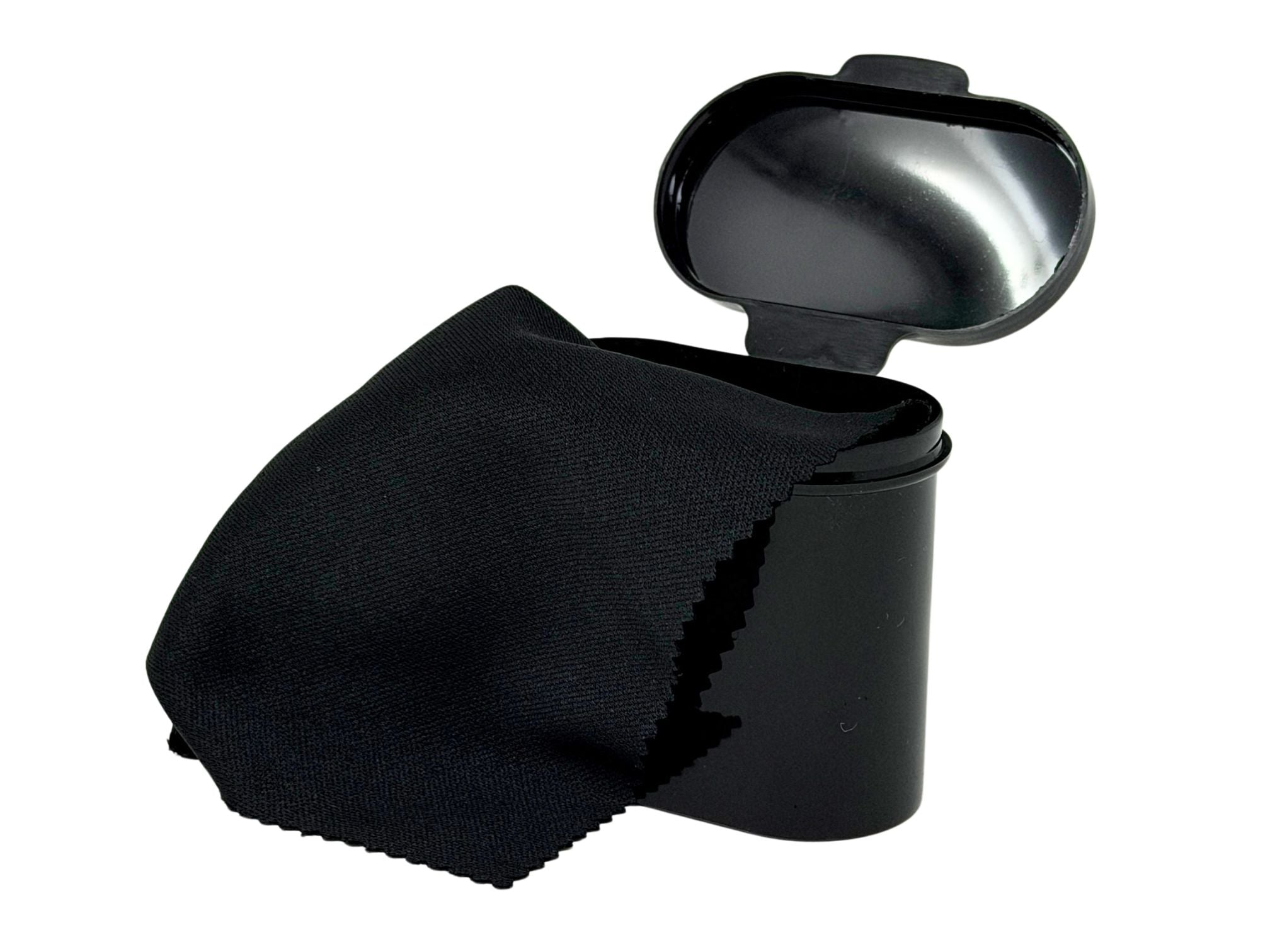 35mm Twin Film Canister Pot & Dust Cloth - Black