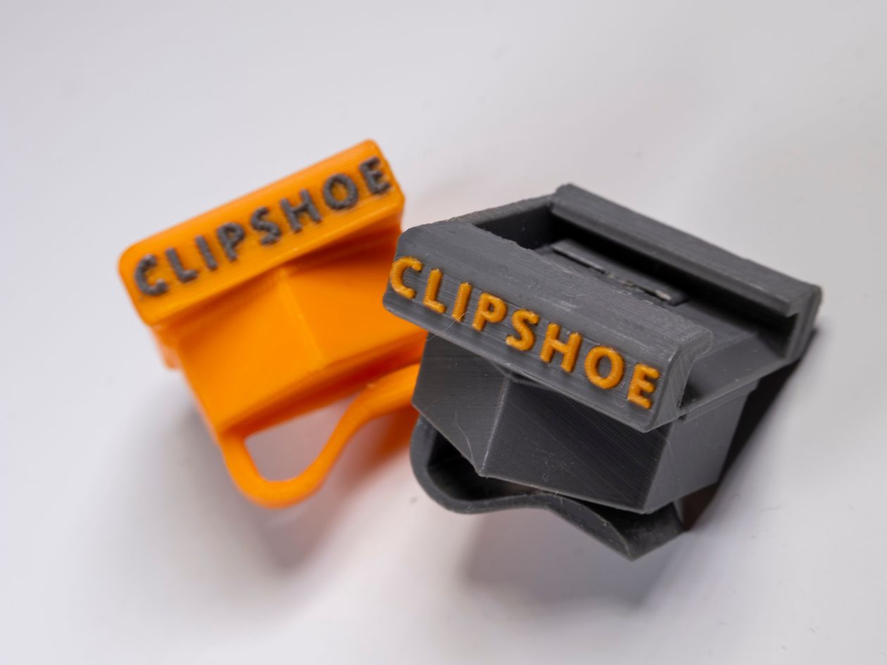TWD Clipshoe - For Medium Format Cameras - Dark Grey & Pumpkin Orange
