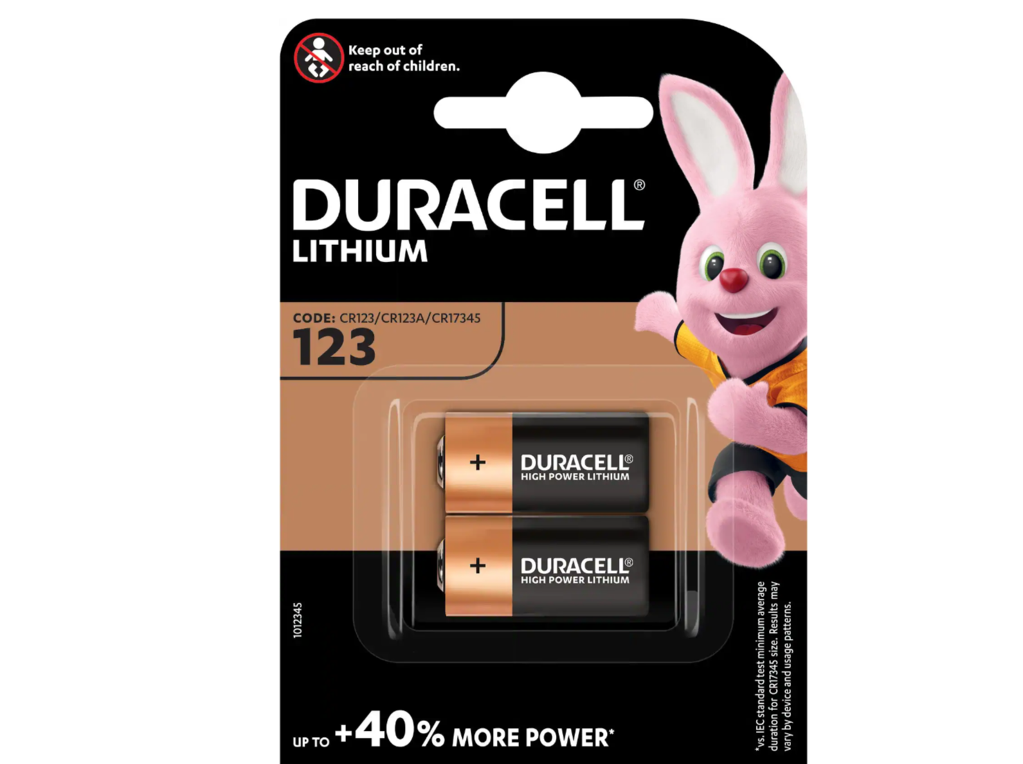 Duracell Lithium CR123A Batteries 2 Pack