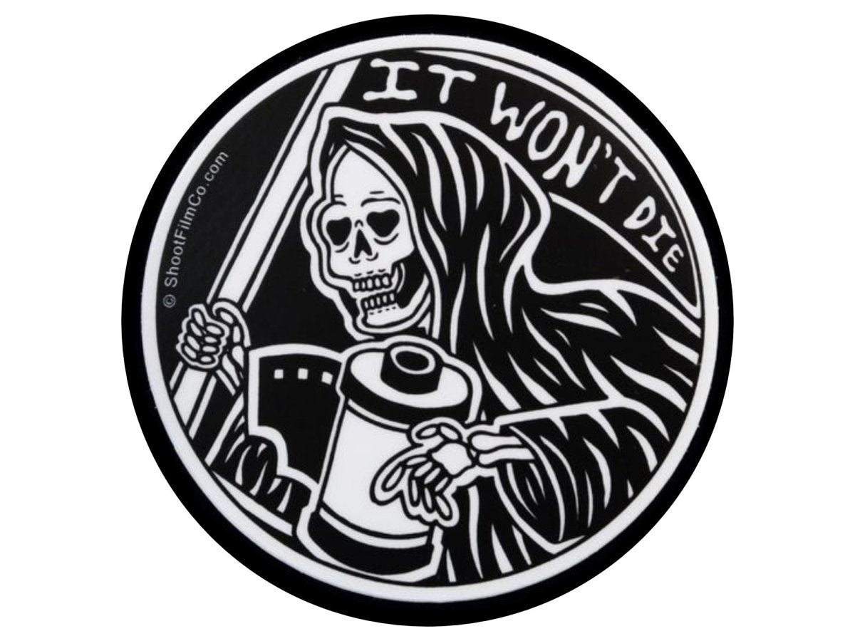 It Won't Die - Film Photography Sticker - Analogue Wonderland - 1