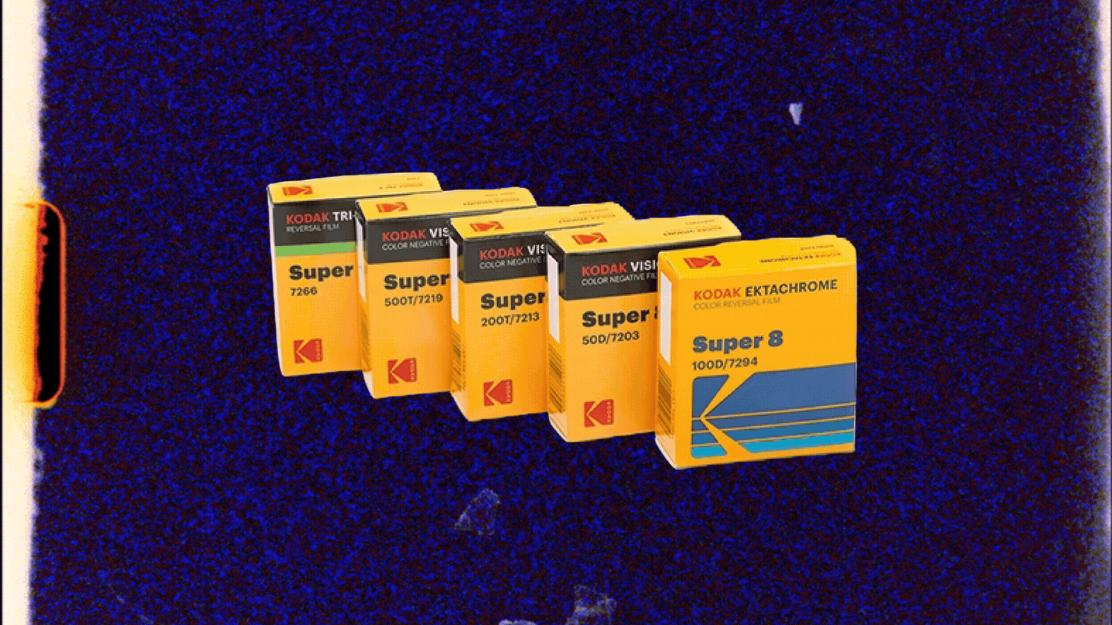 Kodak Super 8 on Grainy Super 8 Background