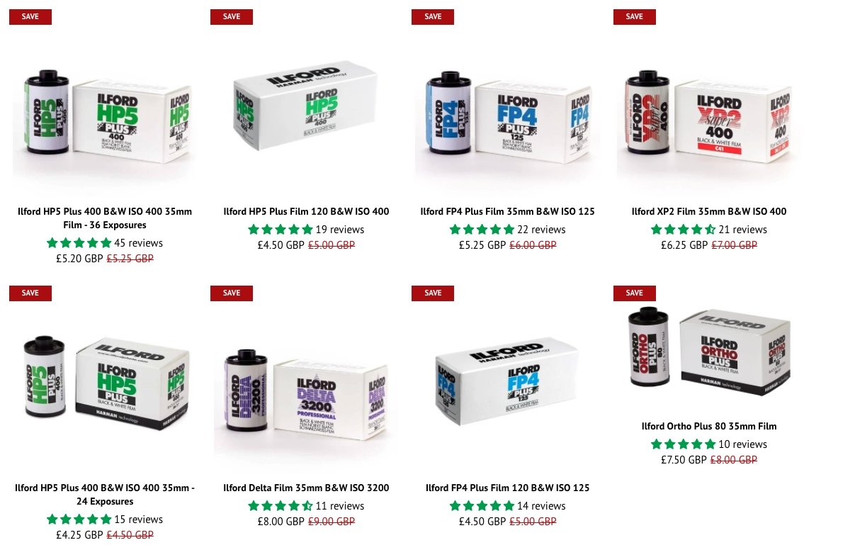 Save on Ilford Films and the Harman Camera - Analogue Wonderland