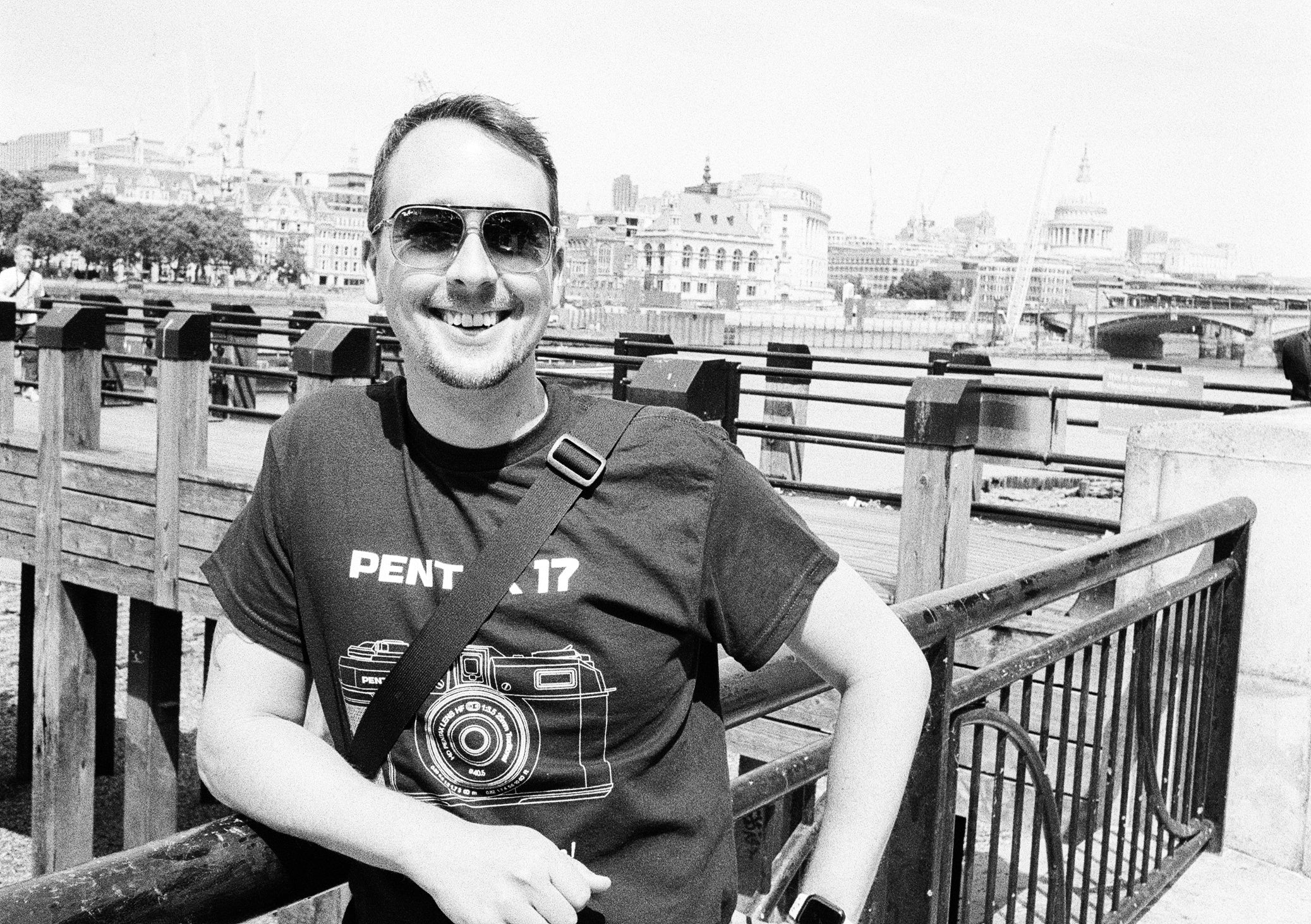 Paul wearing the Pentax 17 T-Shirt