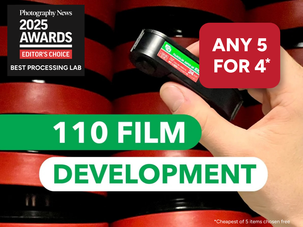110 Film Development - with FREE tracked shipping to the lab