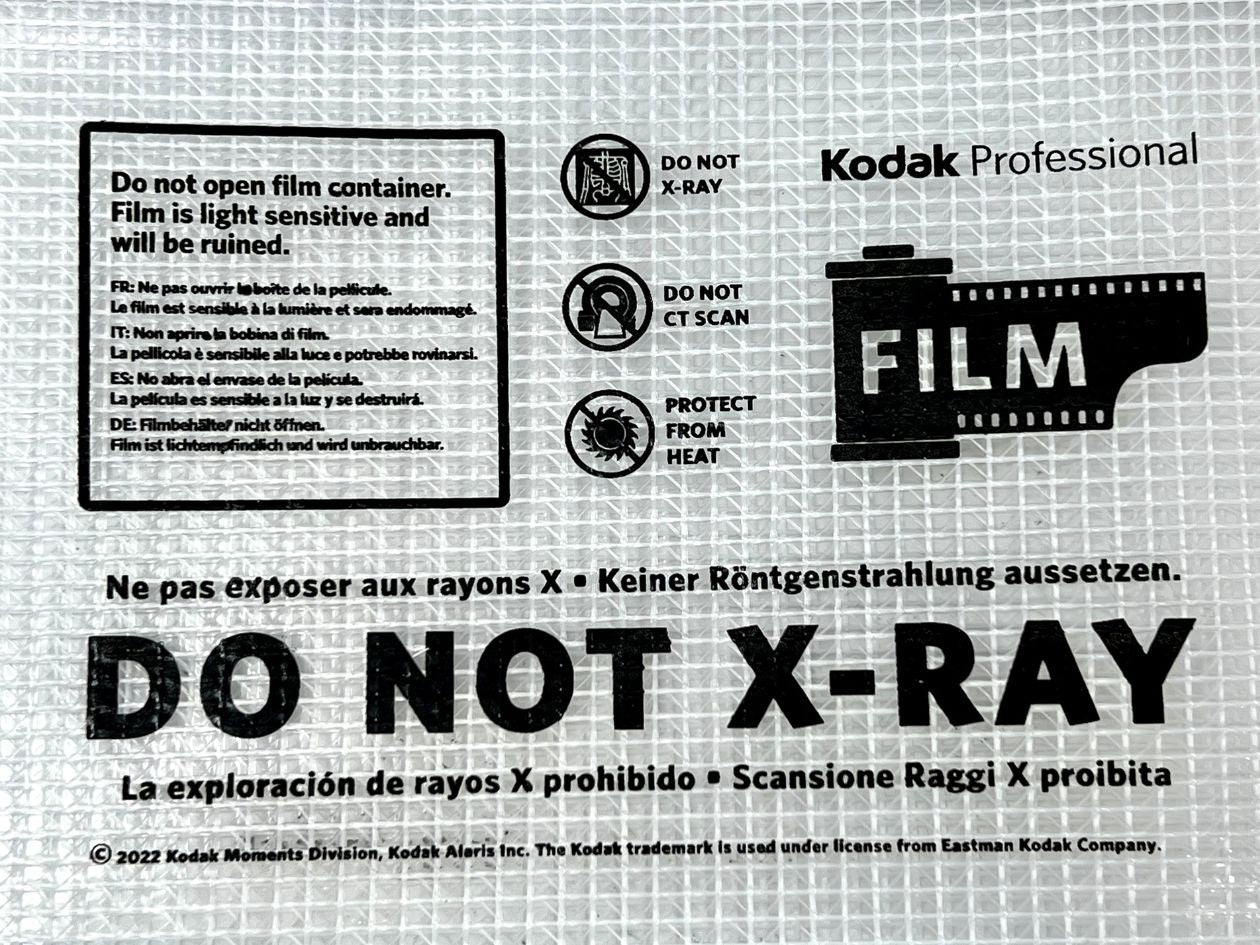 X-Ray Warning - Film Bag