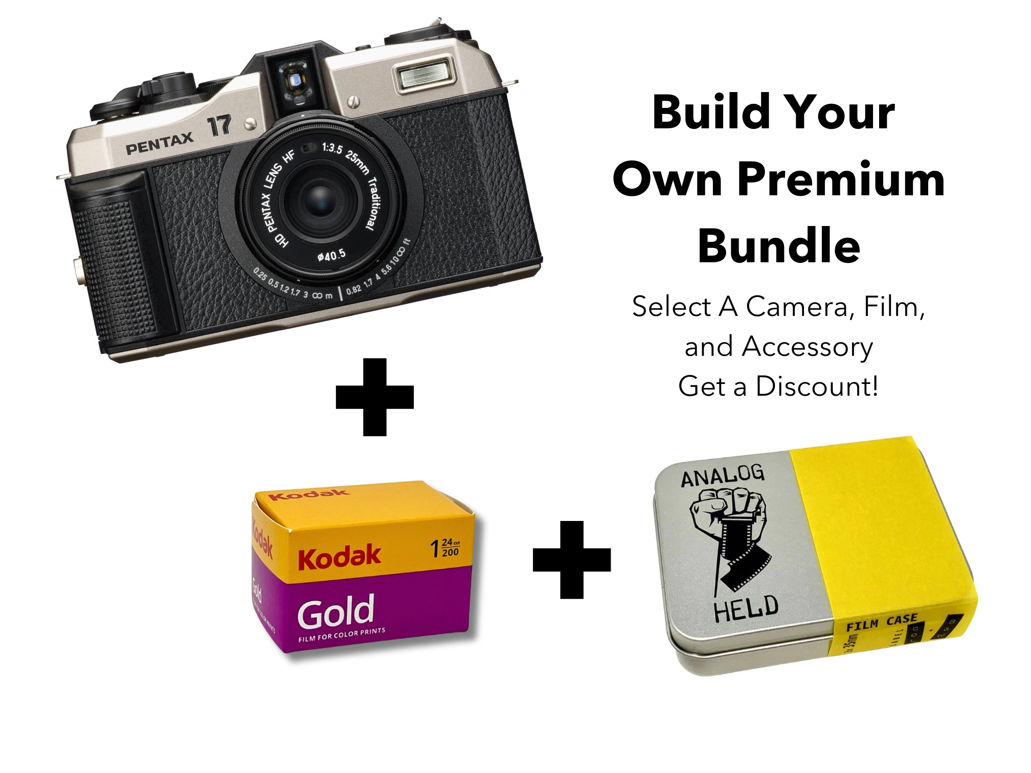 Build Your Own Premium Bundle: Camera, Film + Accessory