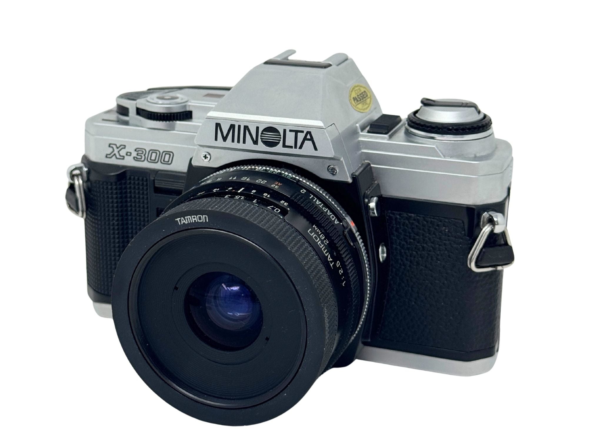 Minolta X-300 Chrome Body [1009390] w/ Adaptall 28mm f/2.5 - Film Camera