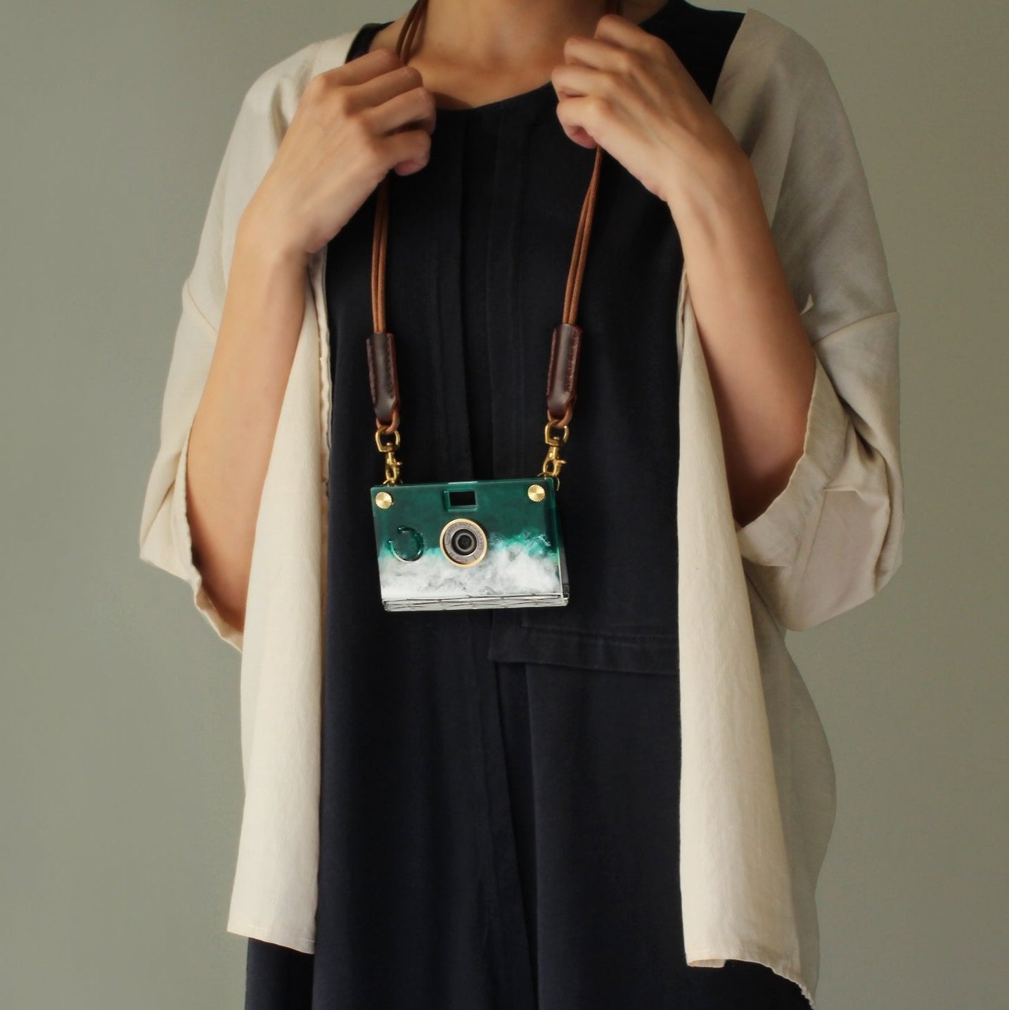 20 MP Resin-Art Camera Set - Simple Light Jadeite Cabbage