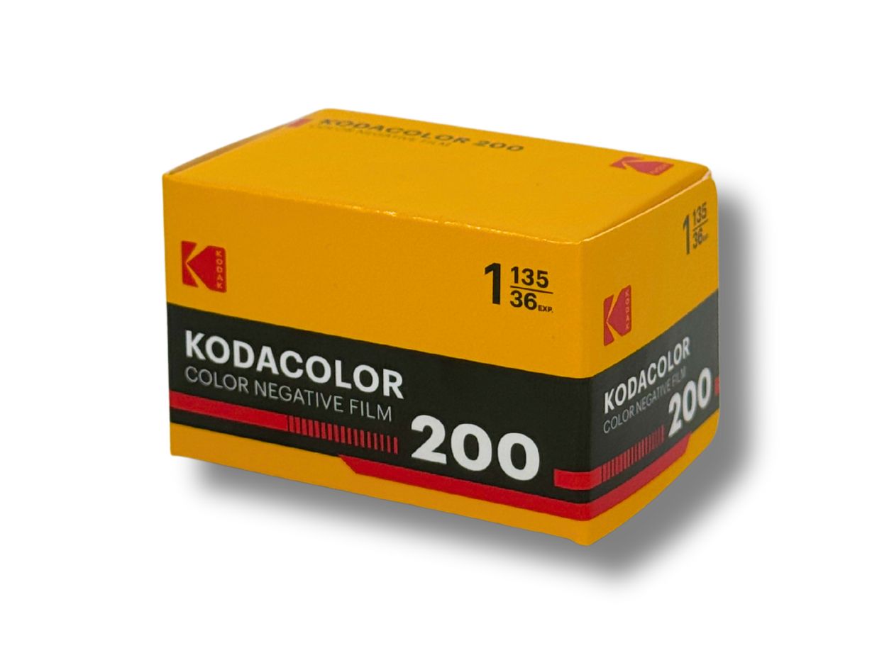 KODACOLOR 200 film box on a white background.