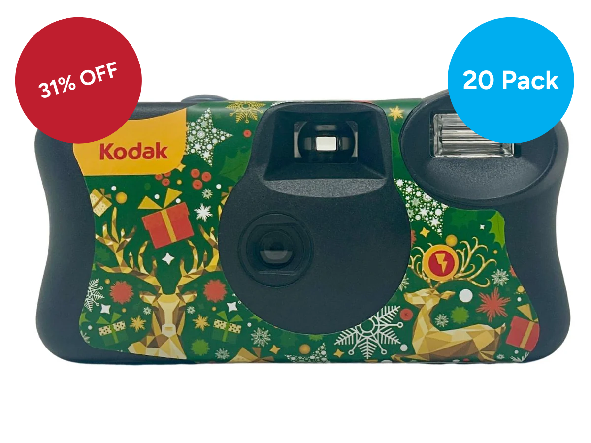 Kodak Festive Funsaver Flash 39exp (Christmas Edition) - Disposable Film Camera