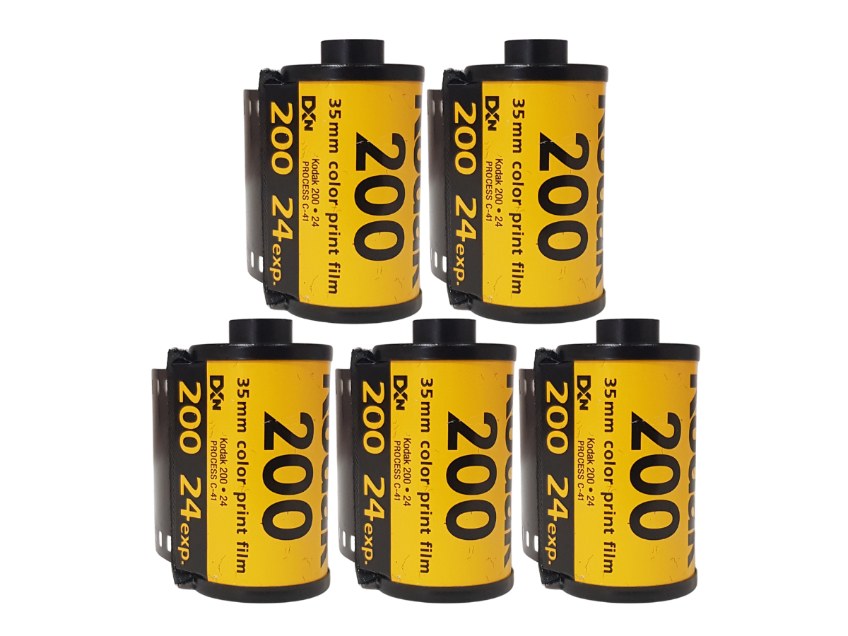 Kodak Gold 200 24 Exposure - 35mm Film - Bundle of 5 Rolls