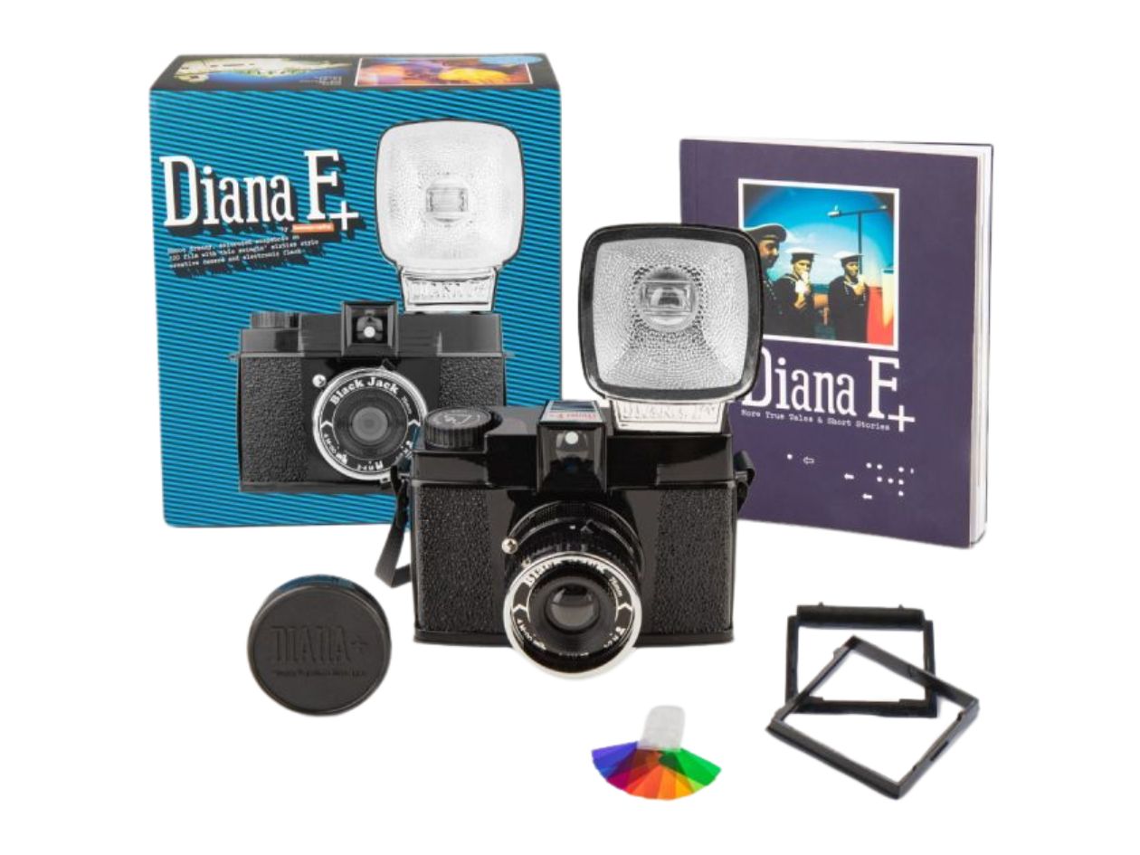 Lomography Diana F+ 120 Film Camera - Black Jack Full Kit