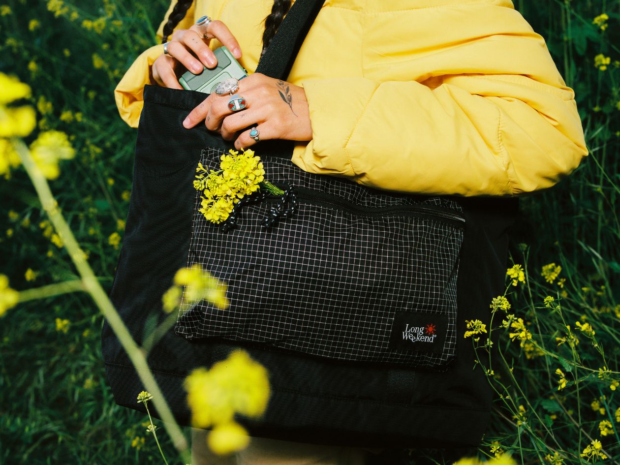 Black and yellow bag best sale