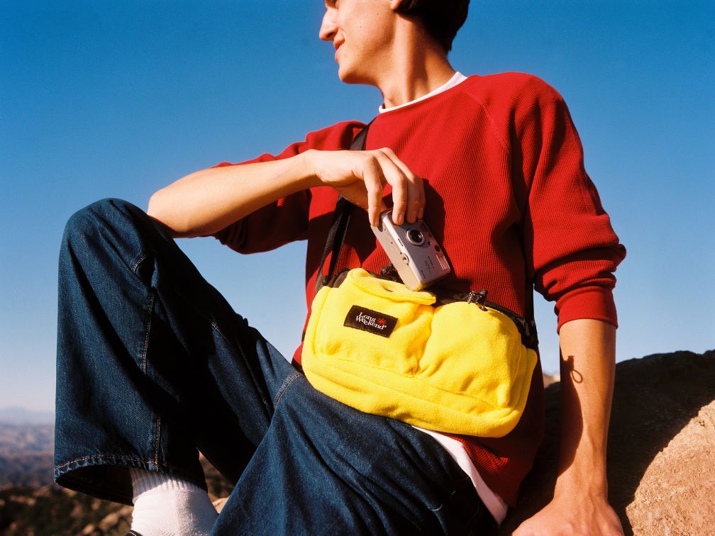 Long Weekend Santa Fe Camera Bag - Yellow Fleece - Lifestyle