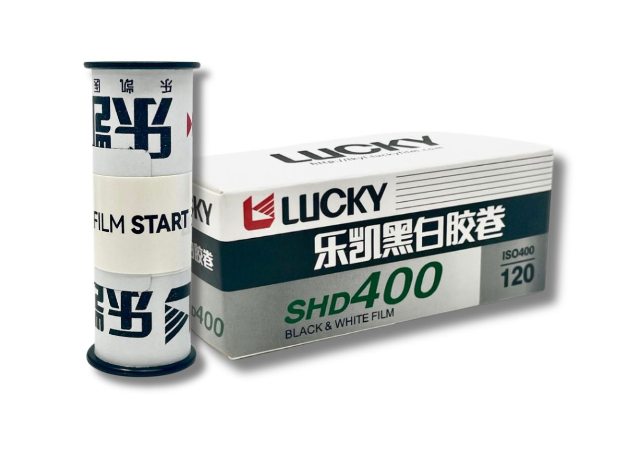 Lucky Film SHD 400 - 120 Film - Box & Roll of Film