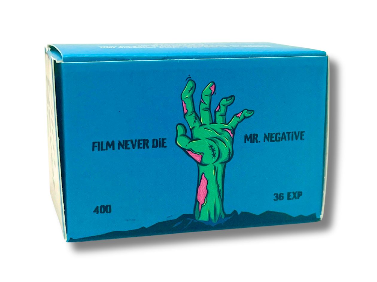 Mr Negative x Film Never Die Zombie - 35mm Film - Top of Box