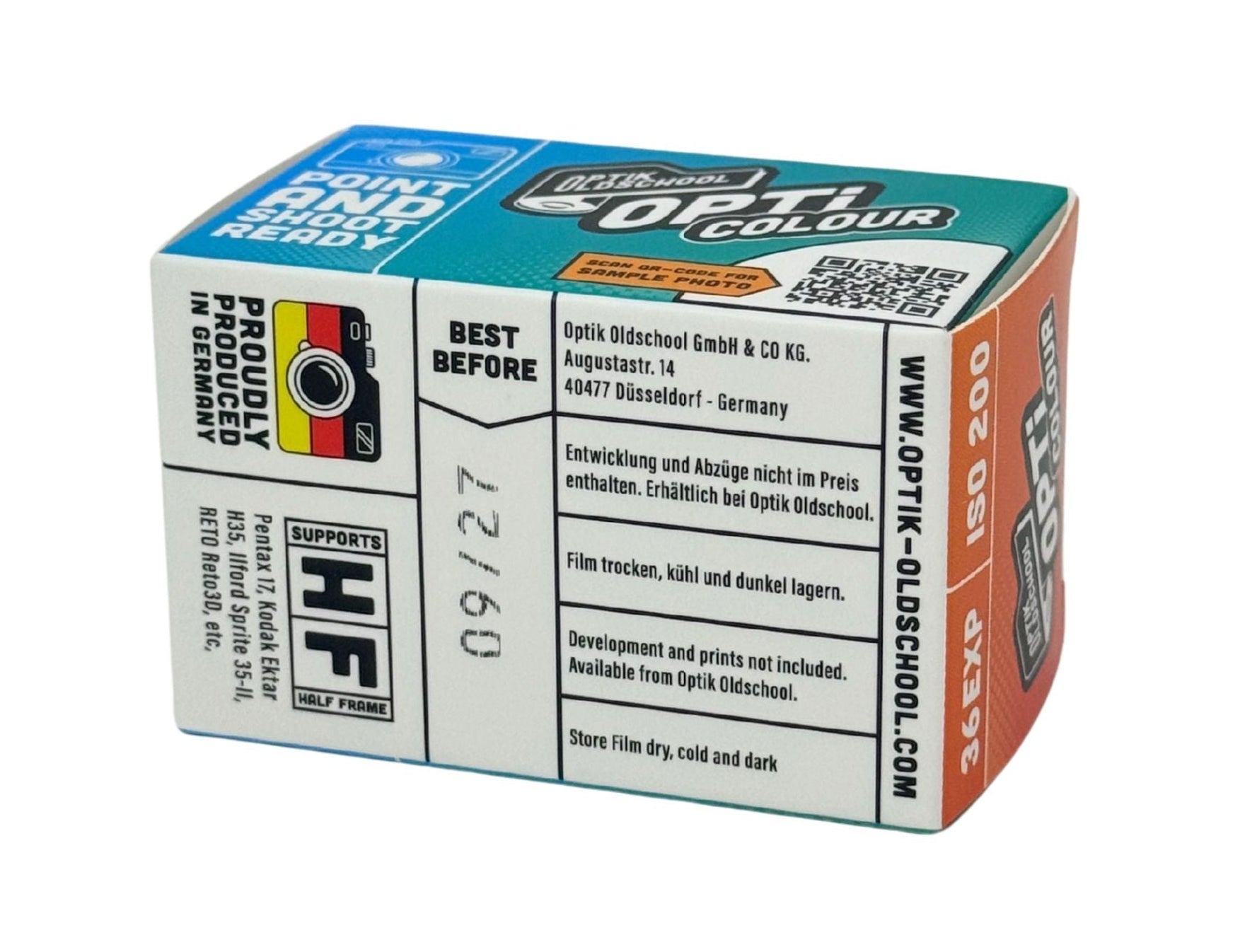 Opti colour 35mm in box back