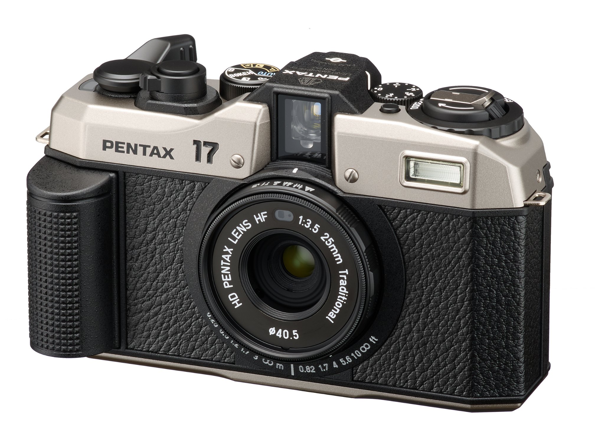 Pentax 17 Film Camera - Product Photo - view from an angle