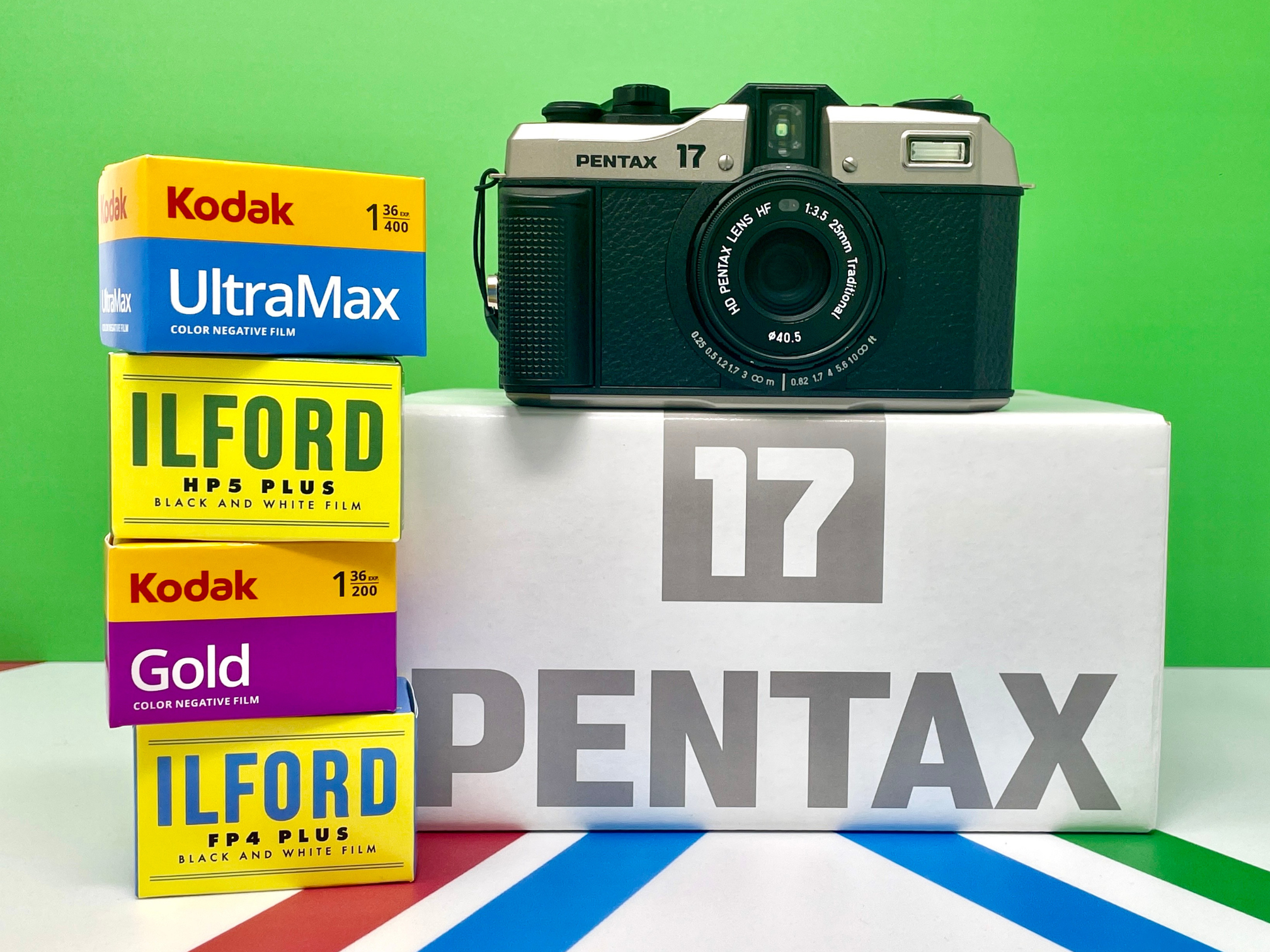 Pentax 17 Camera Bundle with 4 FREE Films!