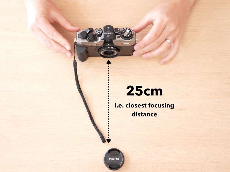 Pentax 17 macro mode - focus using the attached wrist strap