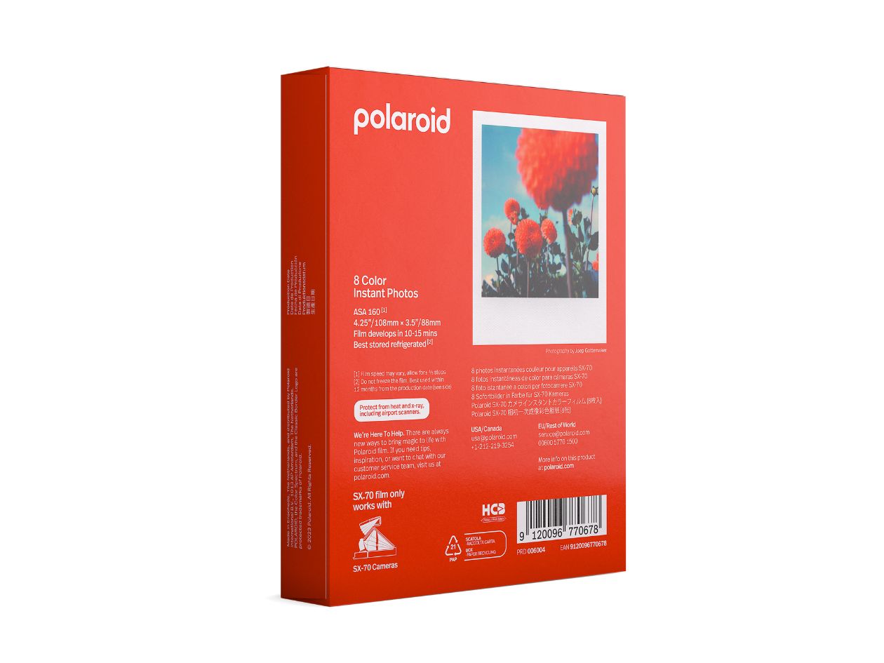 Polaroid SX-70 Film - Colour - Back of Box