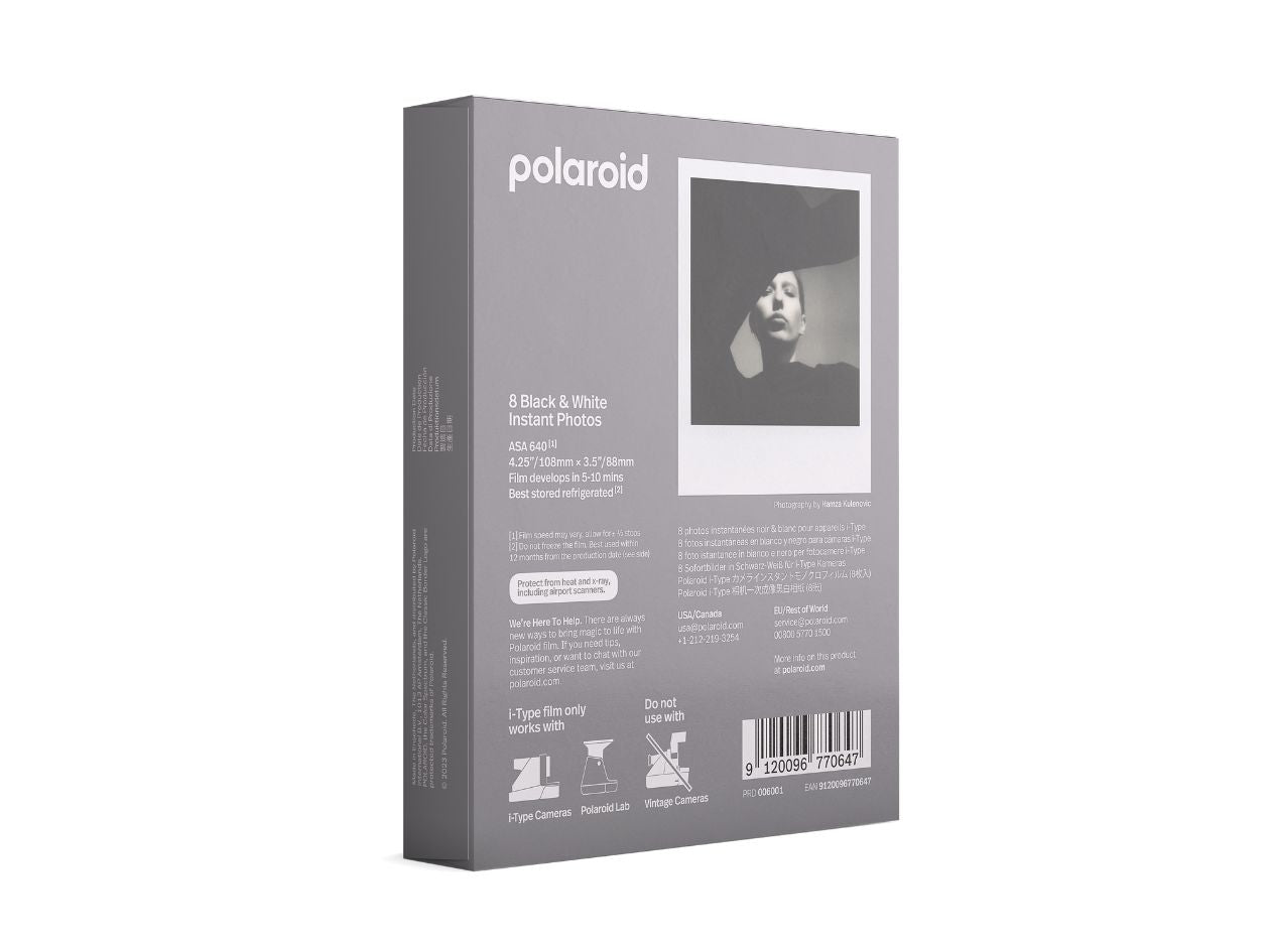 Polaroid i-Type Film - Black & White - Back of Box