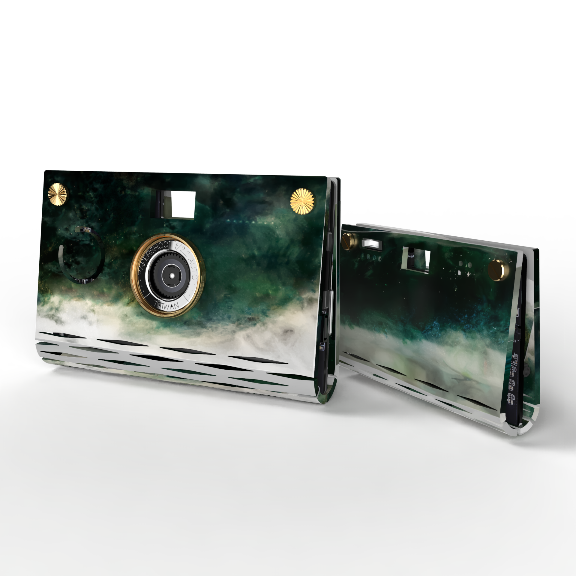 20 MP Resin-Art Camera Set - Simple Light Jadeite Cabbage