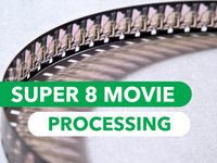 Super 8 Movie Film Processing - with FREE tracked shipping to the lab