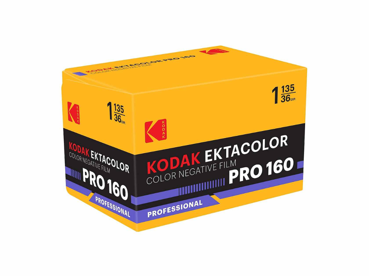 Kodak Ektacolor Pro 160 film box on a white background