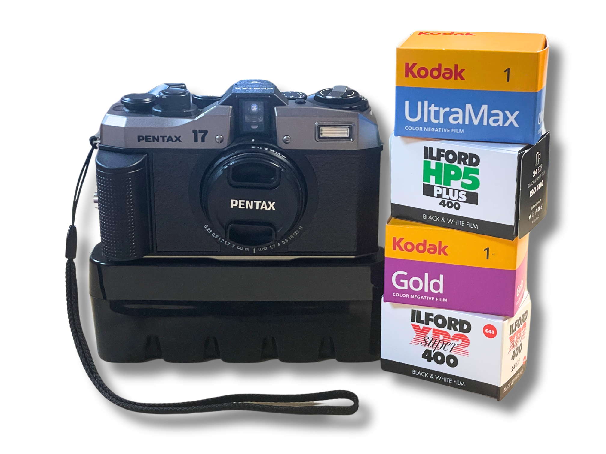 Pentax 17 Camera, Films & Case Bundle