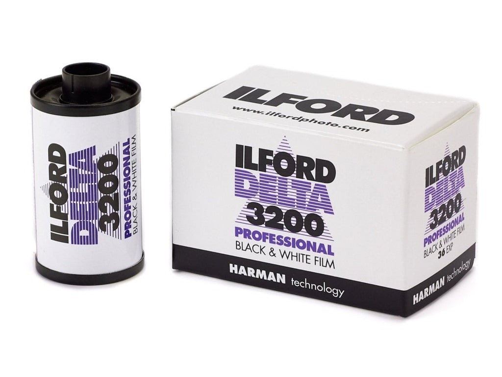 Ilford Delta 3200 film packaging